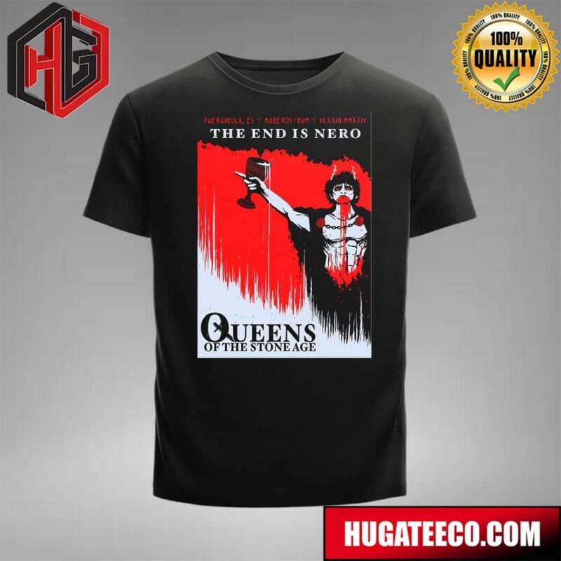 Queens Of The Stone Age The End Is Nero Tour Fuengirola Es Marenostrum VI XXIII MMXXIVT-Shirt