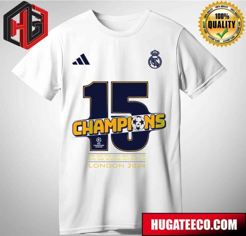 Real Madrid CF Are The Champions 15th Of Europe Champions UEFA League Merchandise T-Shirt