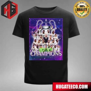 Real Madrid CF Are The Champions 15th Of Europe Champions UEFA League T-Shirt