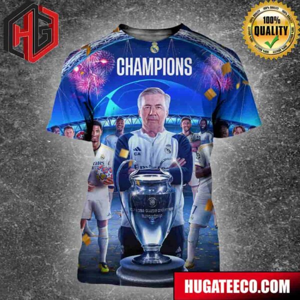 Real Madrid Win The Champions League Again 15th Champions League Title For Real Madrid Legendary All Over Print Shirt