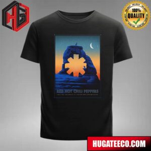 Red Hot Chili Peppers June 5th 2024 Salt Lake City UT Utah First Credit Union Aphitheatre Blue Color Background T-Shirt
