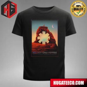 Red Hot Chili Peppers June 5th 2024 Salt Lake City UT Utah First Credit Union Aphitheatre Red Color Background T-Shirt