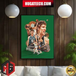 Remembering The Legendary Bill Walton X Boston Celtics Green Background Home Decor Poster Canvas