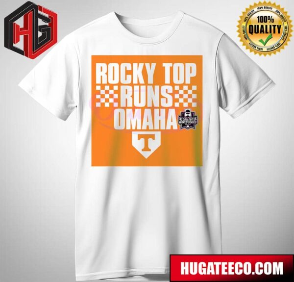 Rocky Top Runs Omaha Tennessee Volunteers 2024 Men’s College World Series Omaha T-Shirt