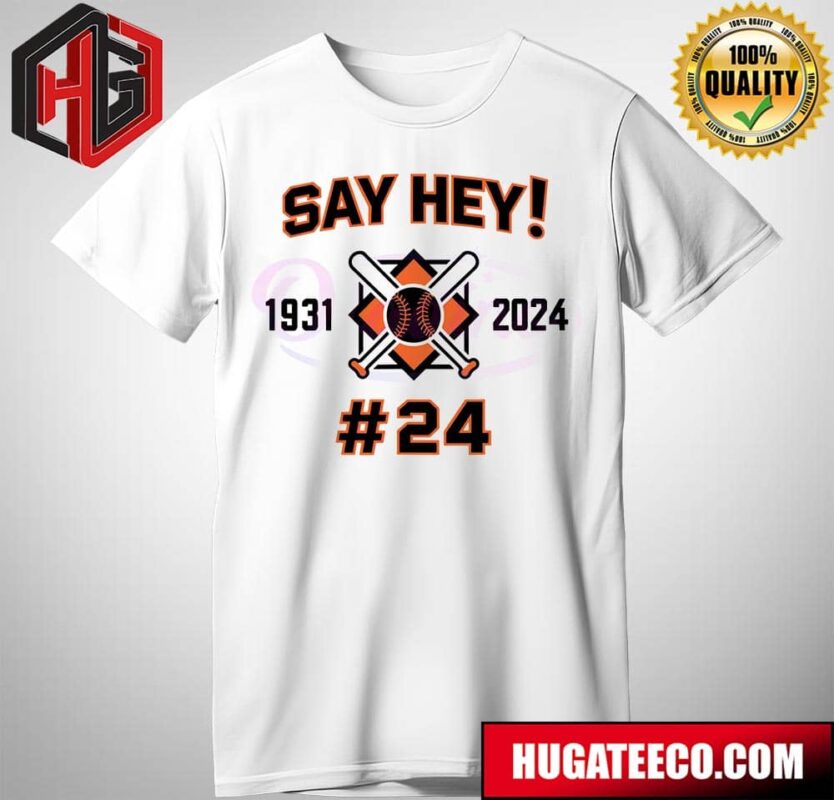 Say Hey 1931 2024 Baseball Game Day Svg T-Shirt