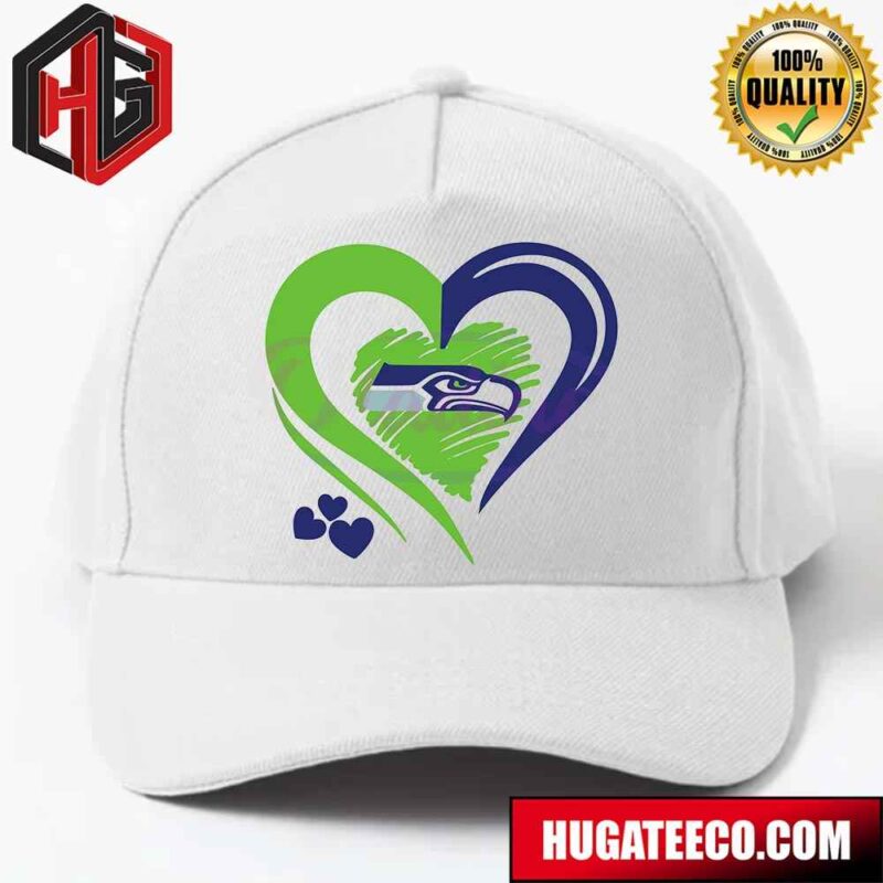 Seattle Seahawks Heart Logo NFL Team Hat-Cap