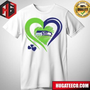 Seattle Seahawks Heart Logo NFL Team Unisex T-Shirt