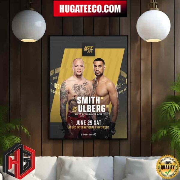 Smith Vs Ulberg Featherweight Bout June 29 Sat At UFC International Fight Week Home Decor Poster Canvas