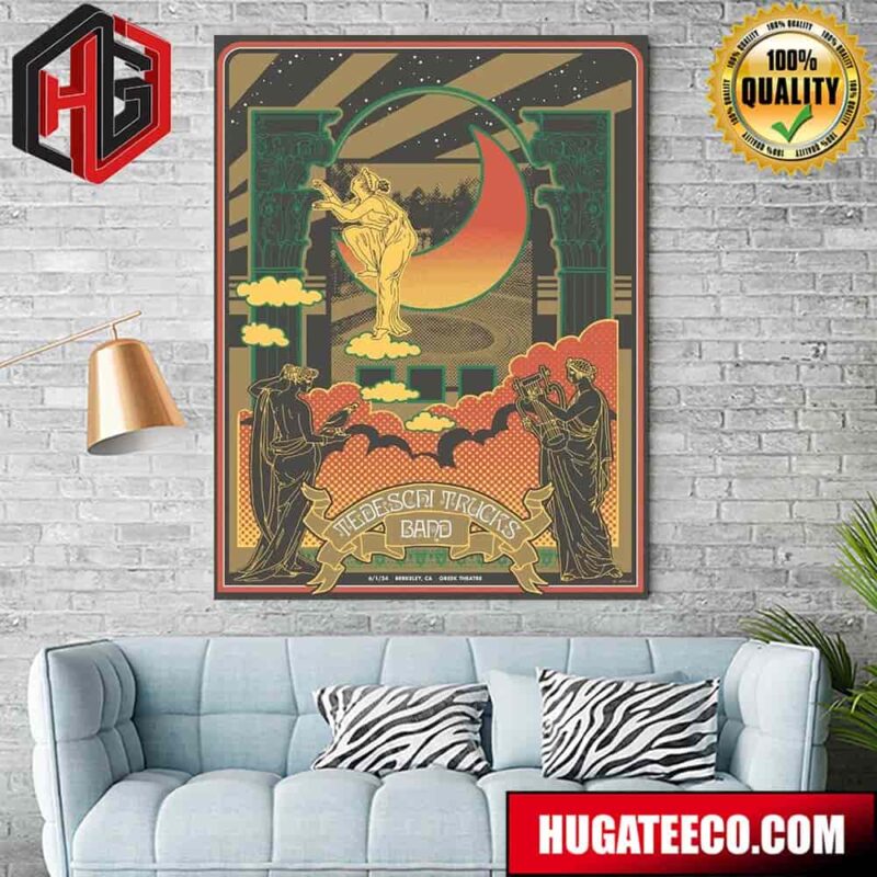 Tedeschi Trucks Band Poster For 2nd Night May 31 2024 At The Greek Theatre Berkeley Home Decor Poster Canvas