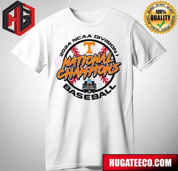 Tenessee Volunteers 2024 NCAA Division I College World Series Omaha Baseball National Champions T-Shirt