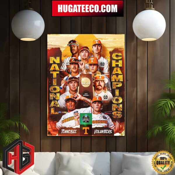 Tennessee Volunteers Baseball Are The Mcws National Champions For The First Time In Program History NCAA 2024 Division I Home Decor Poster Canvas