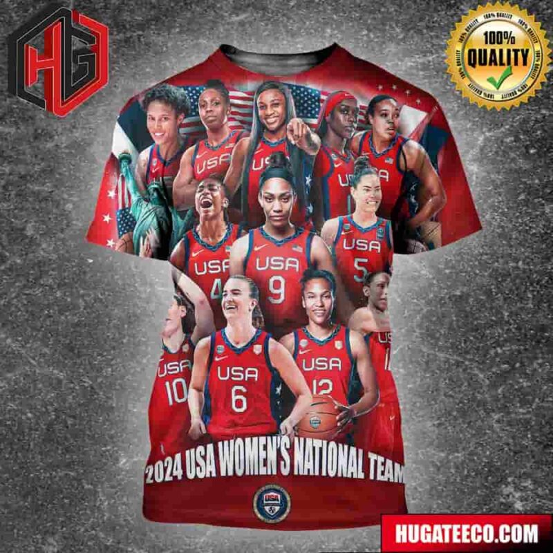 The 2024 USA Women’s National Team Paris Olympics All Over Print Shirt
