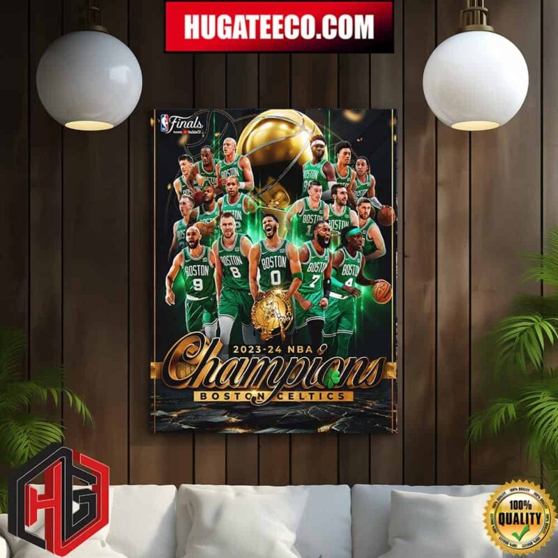 The Boston Celtics Are The 2023-24 NBA Champions Home Decor Poster Canvas