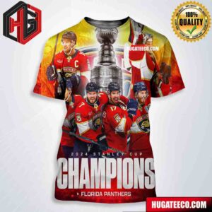 The Florida Panthers Are 2024 NHL Stanley Cup Champions For The First Time In Their History All Over Print Shirt
