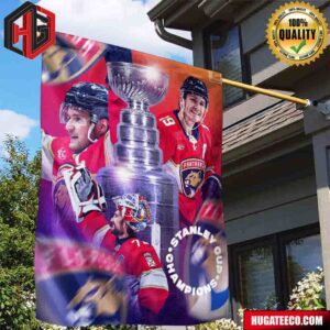 The Florida Panthers Win The NHL Stanley Cup 2024 For The First Time In Franchise History Garden House Flag