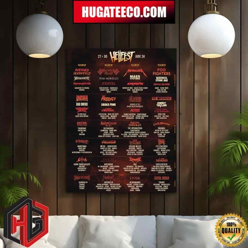 The Heaviest City On Earth Welcome To Infernopolis Hellfest 2024 On 27-30 June 2024 Home Decor Poster Canvas