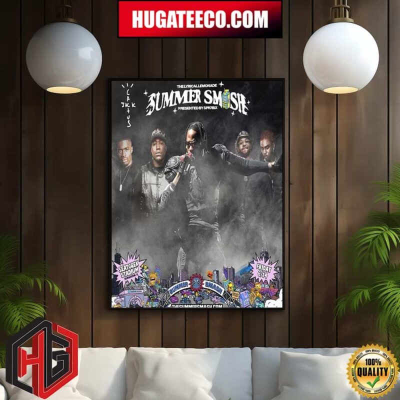 The Lyrical Lemonade Summer Smash Cactus Group Jack Performance Including Travis Scott X Don Toliver X Sheck Wes Chase B X Sofaygo Home Decor Poster Canvas