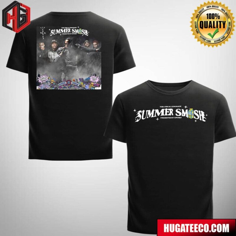 The Lyrical Lemonade Summer Smash Cactus group Jack performance including Travis Scott X Don Toliver X Sheck Wes Chase B X SoFaygo Two Sides T-Shirt