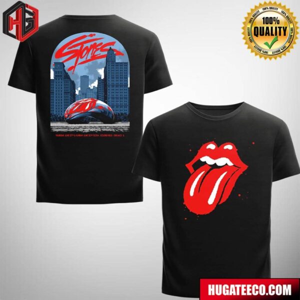 The Rolling Stones Hackney Diamonds Tour  On Thursday June 27th And Sunday June 30th 2024 Soldier Field Chicago IL Two Sides T-Shirt