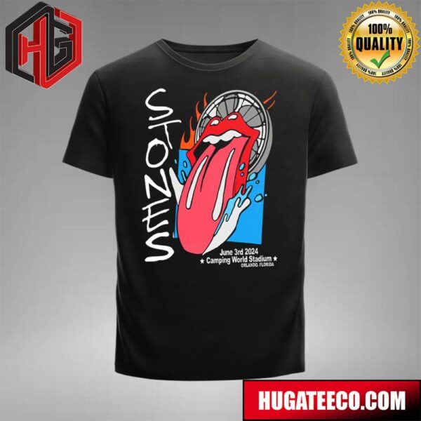 The Rolling Stones Show On June 3rd 2024 Camping World Stadium In Orlando Fl 2024 T-Shirt
