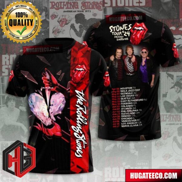 The Rolling Stones World Tour 2024 Hackney Diamond Schedule List All Over Print Shirt