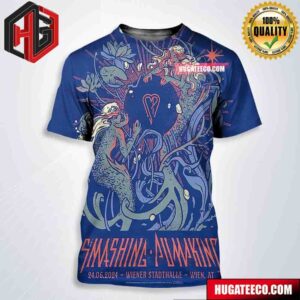 The Smashing Pumpkins Concert Poster For Wiener Stadthalle Wien At On 24 06 2024 All Over Print Shirt