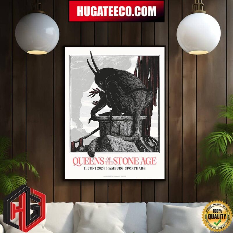Queen Of The Stone Age Humbur 11 Juni 2024 Hamburg Sporthalle Poster Canvas
