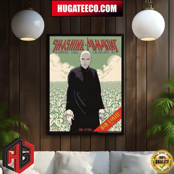 The Smashing Pumpkins Tour 2024 On June 10 The World Is A Vampire-Europe Summer 2024 At 3Arena Dublin Ireland Home Decor Poster Canvas