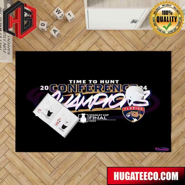 Time To Hunt NHL Florida Panthers Conference Champions 2024 Stanley Cup Final 2024 Home Decor Rug Carpet