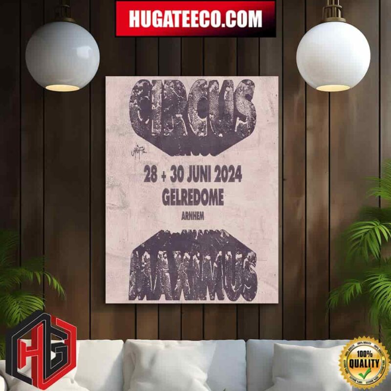Travis Scott Utopia Circus Maximus World Tour Two-Night Concert On 28 And 30 June 2024 At Gelredome In Arnhem Home Decor Poster Canvas