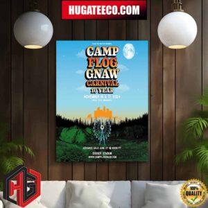 Tyler the Creator Presents Camp Flog Gnaw Carnival 10 Year November 16 And 17 2024 Home Decor Poster Canvas