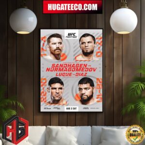 UFC Abu Dhabi Bantamweight Bout Sandhagen Vs Nurmagomedov And Luque Vs Diaz Welterweight Bout Aug 3 Sat Home Decor Poster Canvas