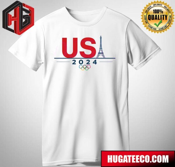 USA Eiffel Tower Summer Olympics 2024 Unisex T-Shirt