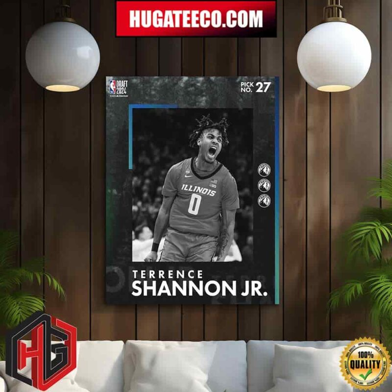Welcome To Minnesota Timberwolves Terrence Shannon Jr NBA Draft 2024 Pick No 27 Home Decor Poster Canvas