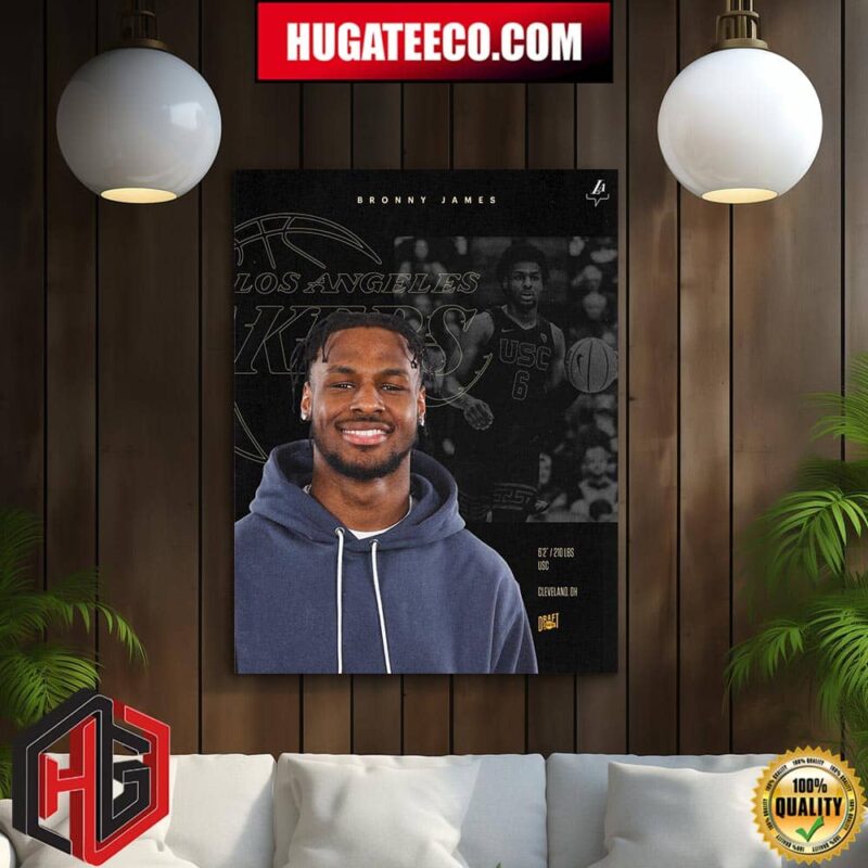 Welcome To The Los Angeles Lakers Bronny James Son Of LeBron James Home Decor Poster Canvas