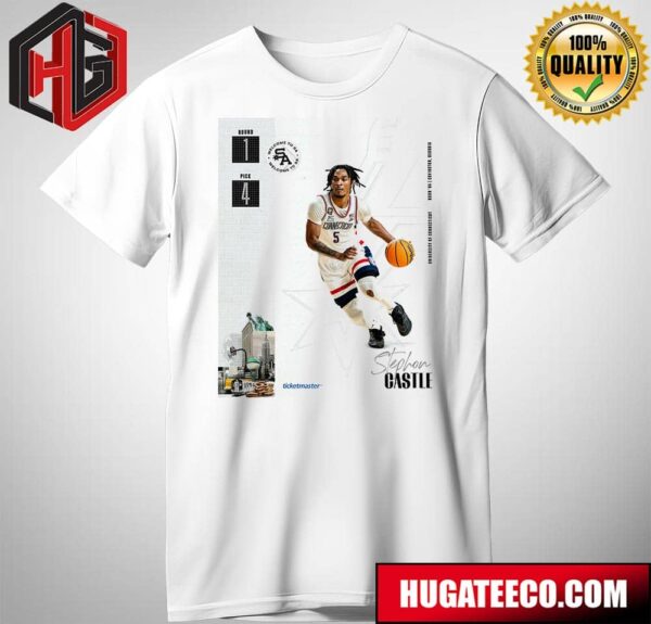 With The 4th Pick Of The 2024 NBA Draft The San Antonio Spurs Select Stephon Castle T-Shirt