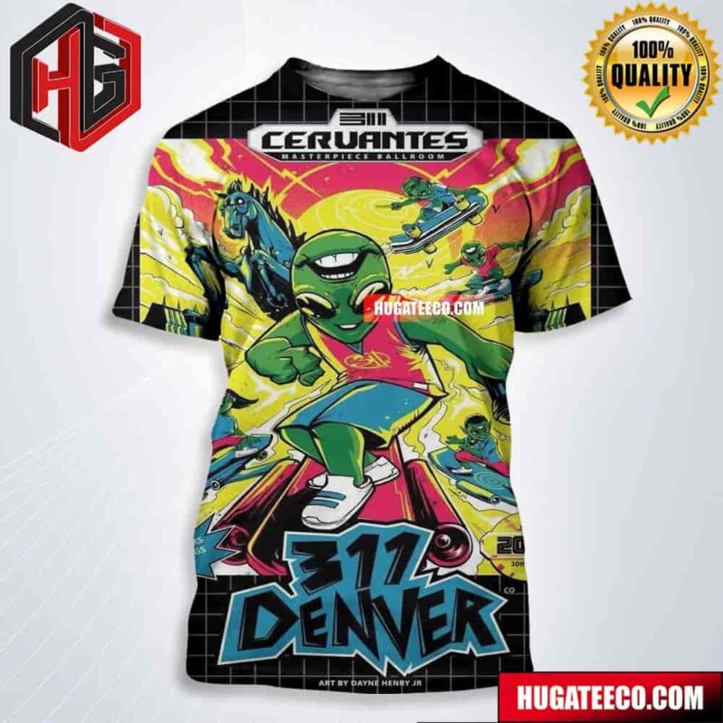 311 Band Cervantes Masterpiece Ballroom 311 Denver June 30th 2024 All Over Print Shirt