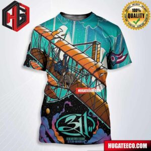 311 Three Eleven Band Merch Poster At The Rose Music Center At The Heichts On July 24 2024 In Huber Heichts Oh All Over Print Shirt