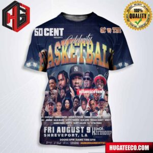 50 Cent Presents Qc Vs Tde Celebrity Basketball Game On Fri August 9 Shreveport LA Humor And Harmony Weekend All Over Print Shirt