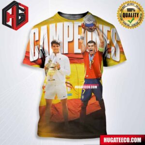 A Day For Spain Congratulations Carlos Alcaraz And The Spain Team Becoming Euro Champions-Wimbledon And The 2024 Gentlemen’s Singles Champion All Over Print Shirt