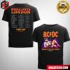 AC DC Union Jack London 2024 Tour You Shock Me All Night Long Twice Wmbley Stadium 03 07 July PWR UP Europe 2024 Two Sides T-Shirt
