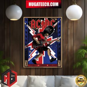 ACDC London Tour 2024 Merch For The Concert At Wembley Stadium In London England On July 3 And 7 2024 Home Decor Poster Canvas