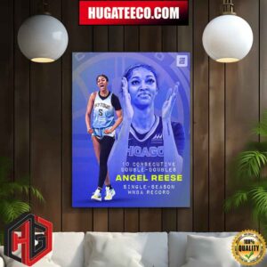Angel Reese Is Already Making WNBA History 10 Consecutive Double-Doubles Singel-Season WNBA Record Poster Canvas