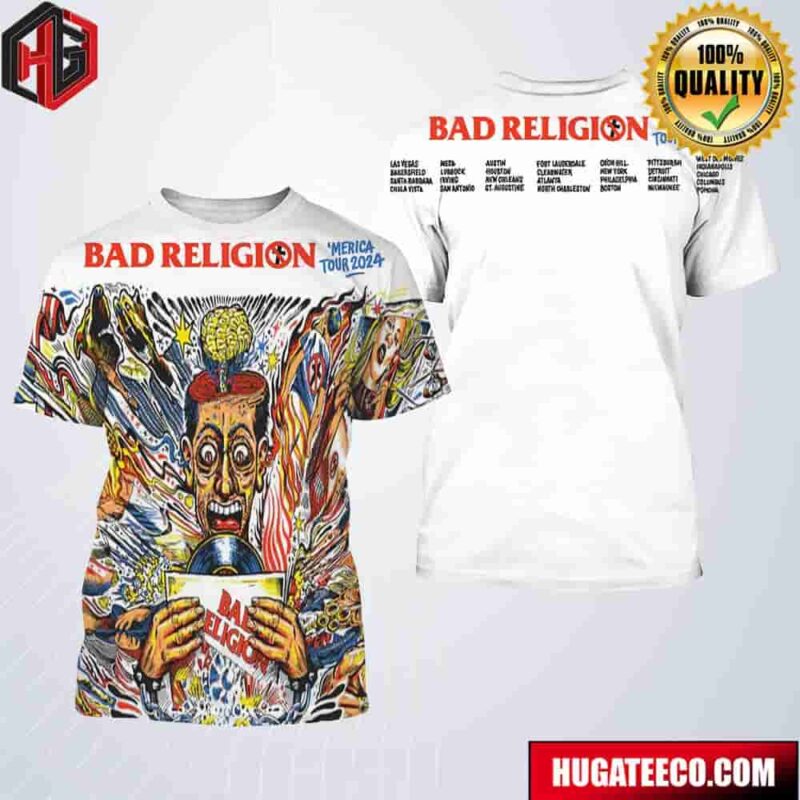 Bad Religion 2024 Tour Poster How Could Hell Be Any Worse No Substance No Control All Over Print Shirt
