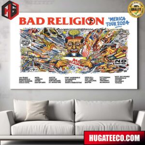 Bad Religion 2024 Tour Poster How Could Hell Be Any Worse No Substance No Control Merch Poster Canvas