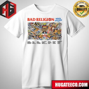 Bad Religion 2024 Tour Poster How Could Hell Be Any Worse No Substance No Control Merchandise T-Shirt