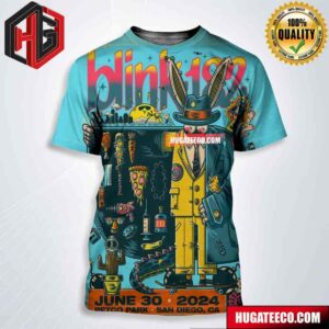 Blink-182 Poster For Show On June 30 2024 Petco Park San Diego Ca All Over Print Shirt