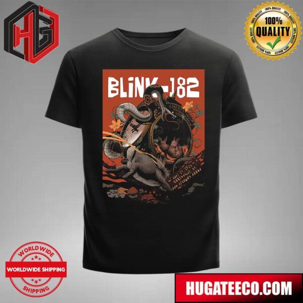 Blink-182 Poster For Their Gig At Greenville Sc July 29 2024 Bon Secours Arena One More Time Tour T-Shirt