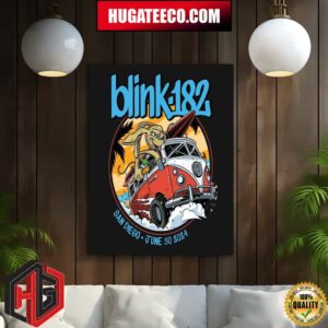 Blink-182 Show On June 30 2024 Petco Park San Diego Ca Home Decor Poster Canvas