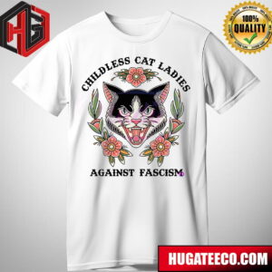 Childless Cat Ladies Against Fascism Kamala Harris T-Shirt